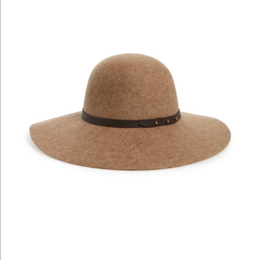 Halogen - wide brim wool floppy hat